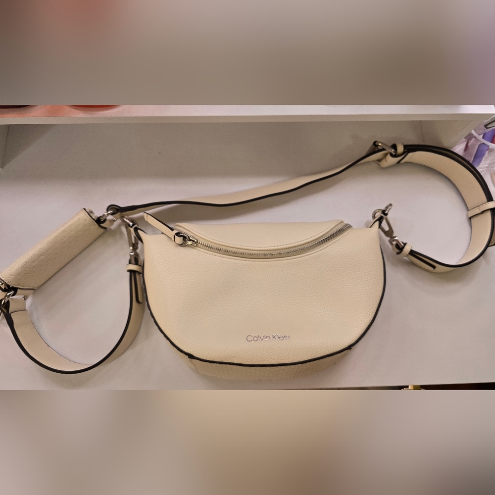 Calvin Klein Cream Crossbody Bag